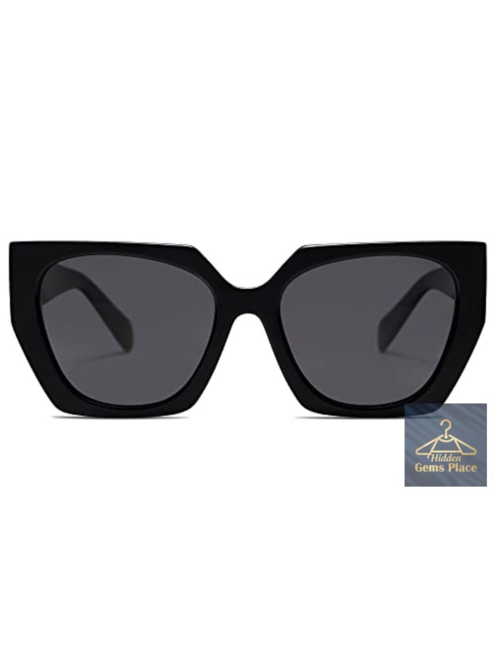 Oversized Polarized Square Sunglasses for Women Trendy Cateye UV400 TAC Lenses